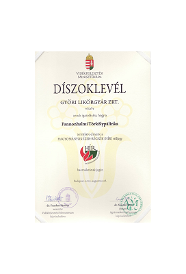 Pannonhalmi Törkölypálinka HÍR védjegy